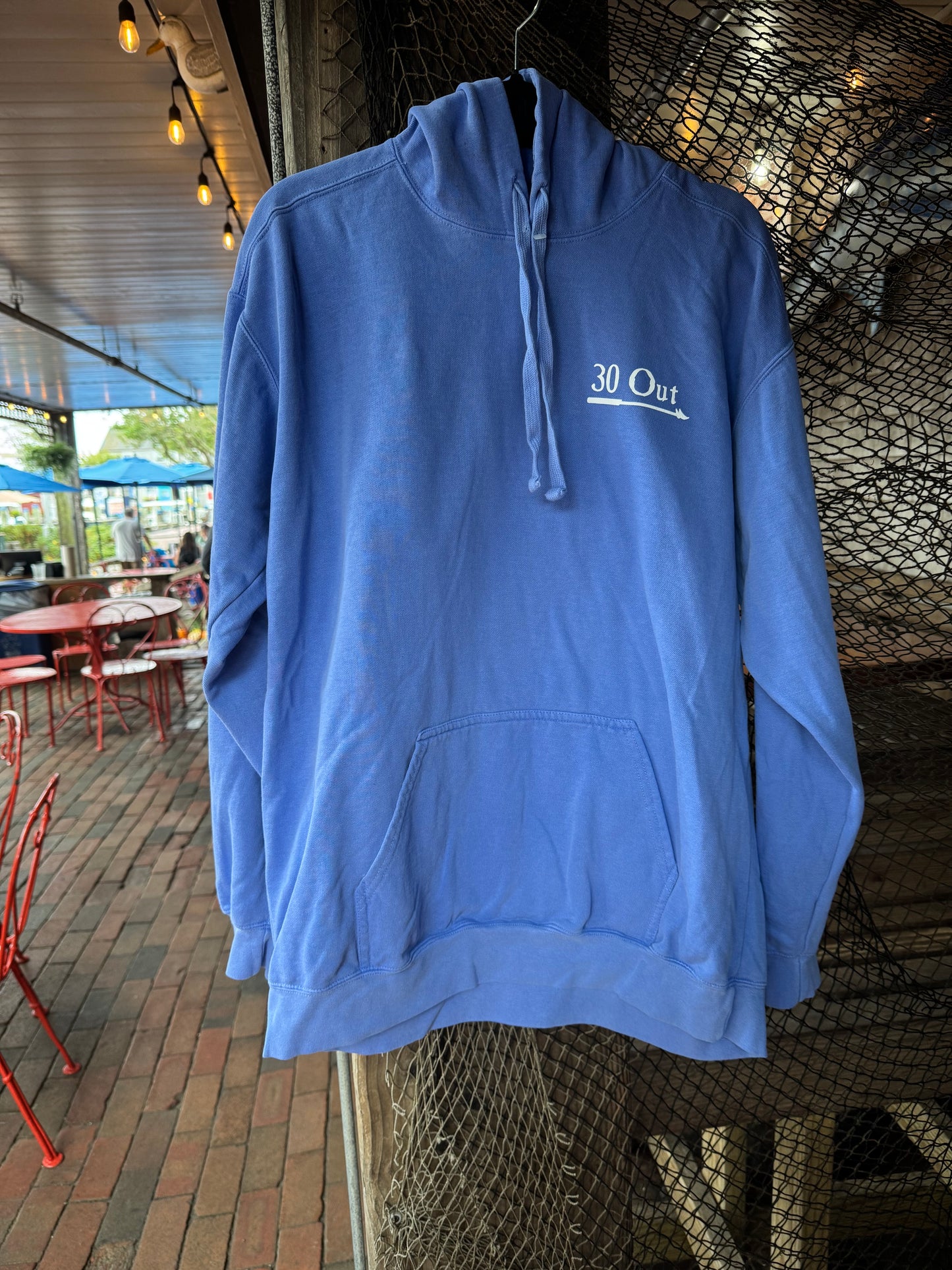 Gazebo (on back) Hoodie (Flo Blue)