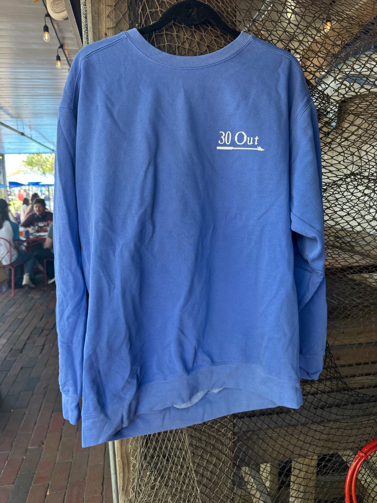 Gazebo (on back) Crewneck Sweatshirt (Flo Blue)