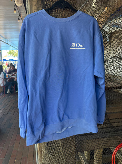 Gazebo (on back) Crewneck Sweatshirt (Flo Blue)