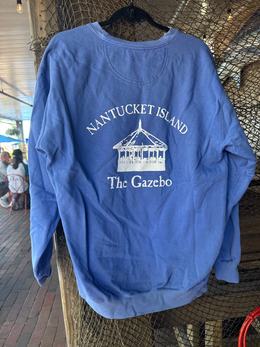 Gazebo (on back) Crewneck Sweatshirt (Flo Blue)