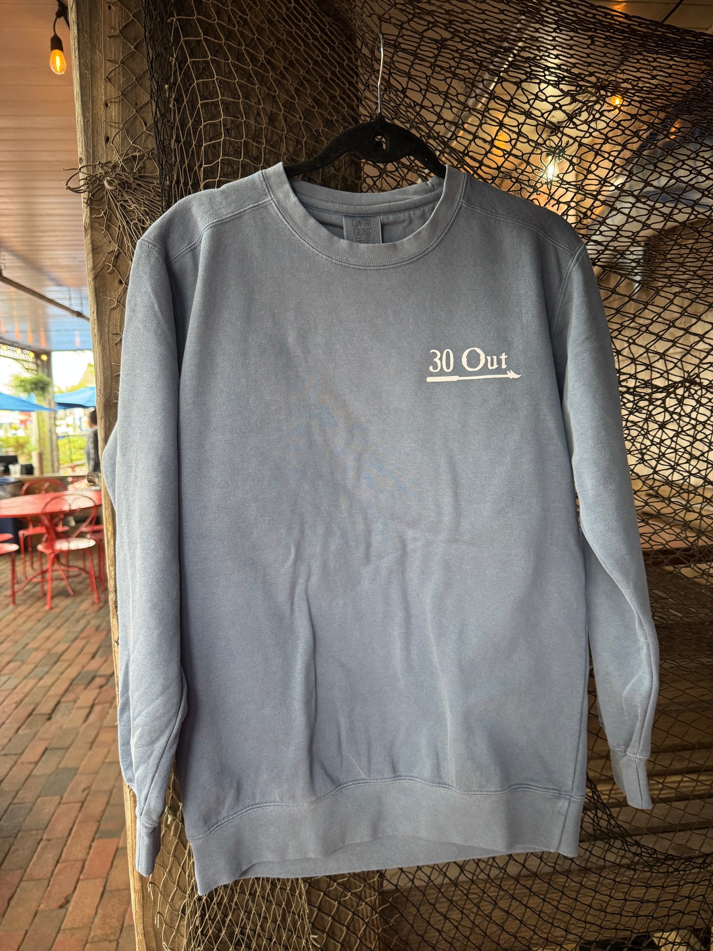 Gazebo (on back) Crewneck Sweatshirt (Blue Jean)