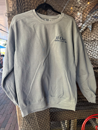 Gazebo (on back) Crewneck Sweatshirt (Fog Grey)